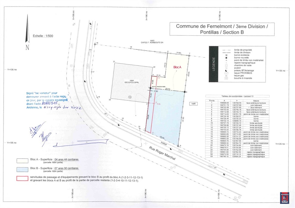 zoning Mecalys - Terrain avec permis pour atelier -
