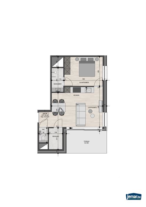 Appartement gelijkvloers