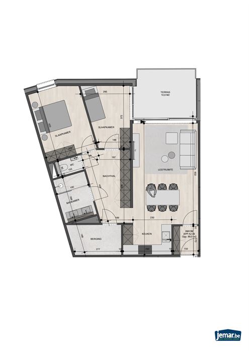 Appartement op 2de verdiep