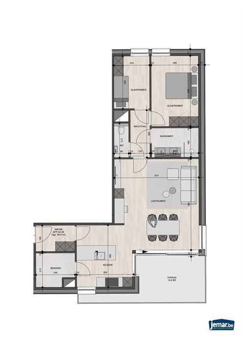 Appartement op 3de verdiep