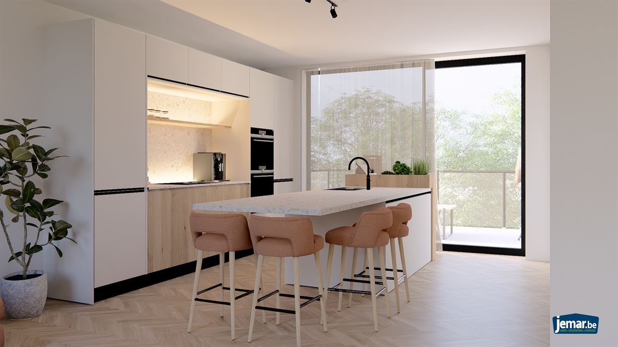 Gelijkvloers appartement met terras