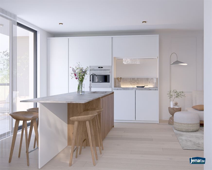 Gelijkvloers appartement met terras