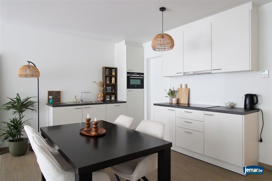 Instapklaar, gelijkvloers en energiezuinig appartement met terras en autostaanplaats in Opgrimbie!