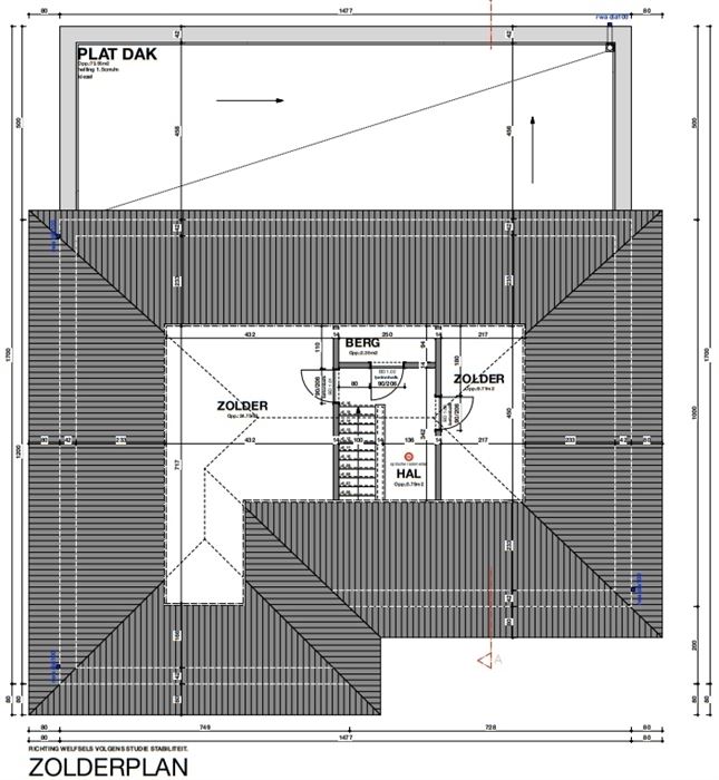 Open bebouwing met gegoten kelder