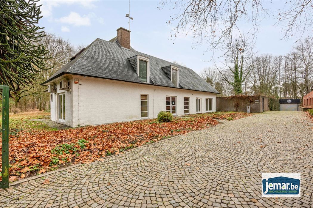 Villa met professionele opslagruimte, kelder en kantoorruimtes.