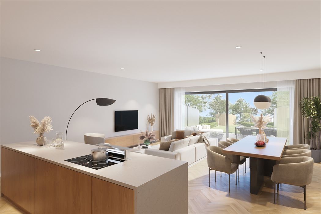 Gelijkvloers nieuwbouwappartement met tuin