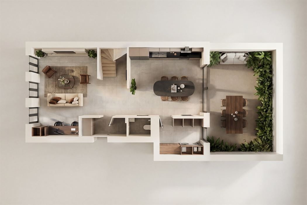 Ruim gelijkvloers nieuwbouwappartement
