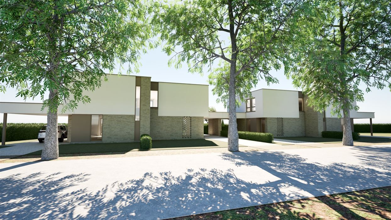 Nieuwbouwwoning in half-open bebouwing