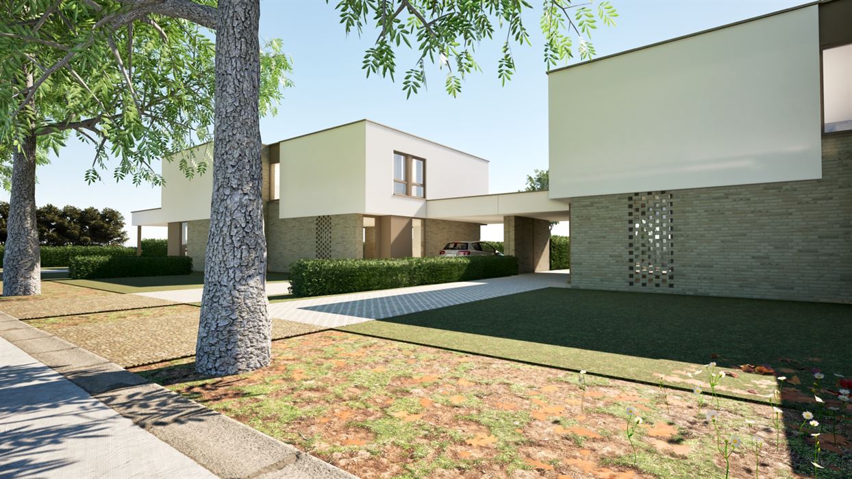 Nieuwbouwwoning in half-open bebouwing