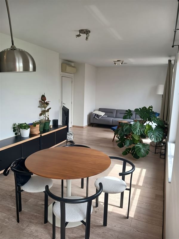 Ruim licht appartement met zicht op skyline van Brussel