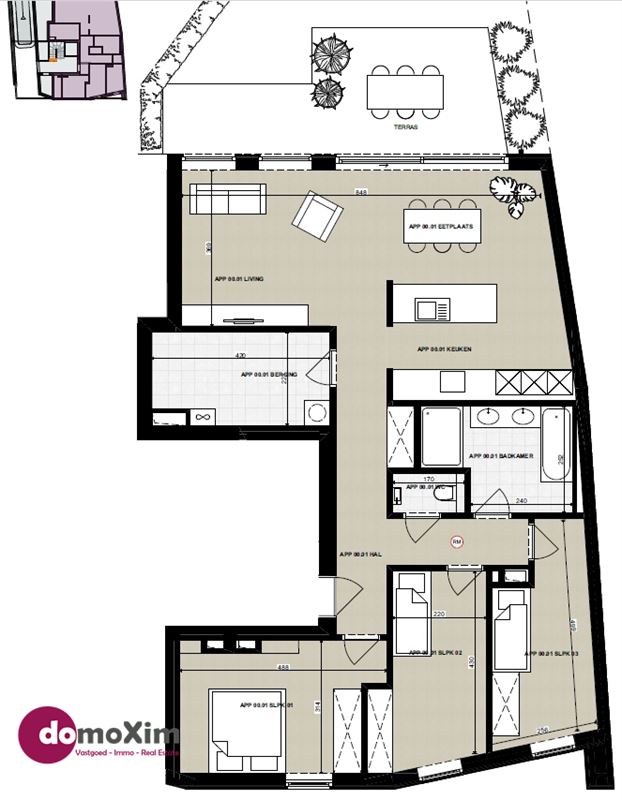 Appartement de luxe avec 3 chambres et jardin dans "Sidelake Five" à Boortmeerbeek