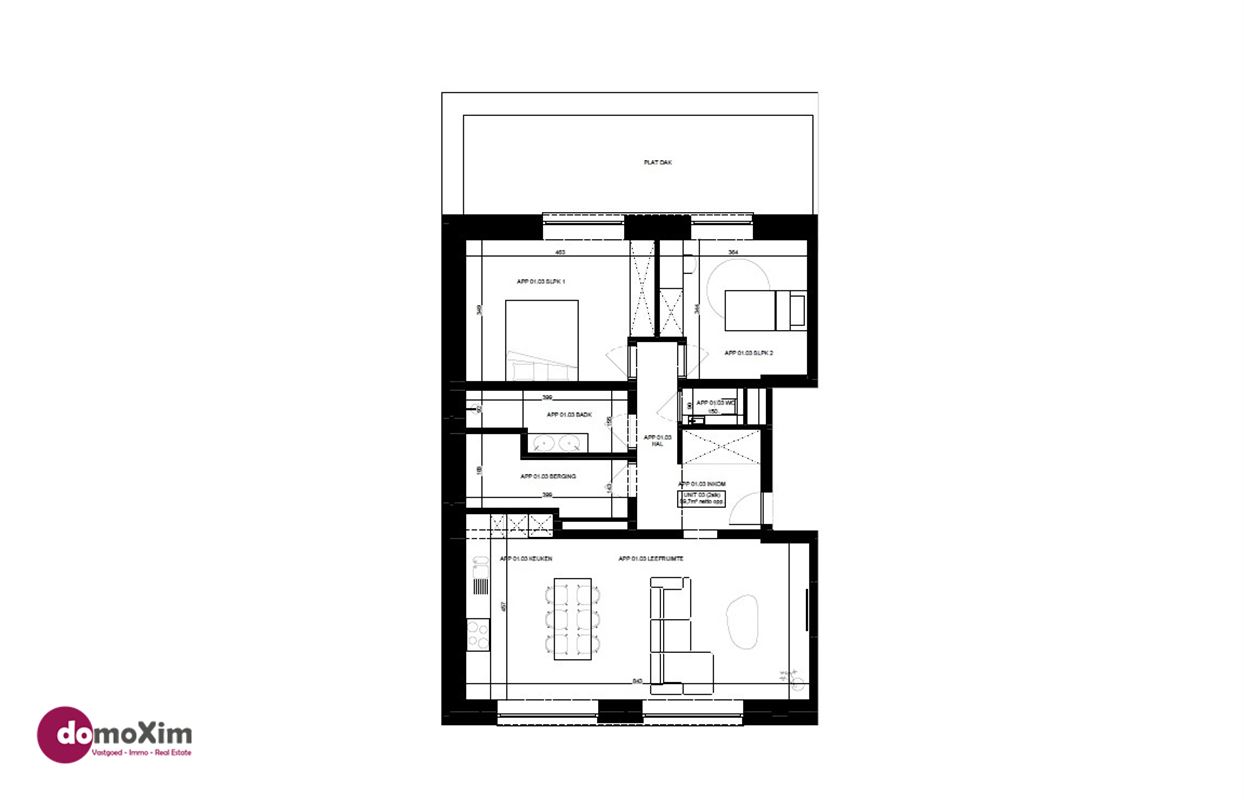Appartement met 2 slaapkamers & parkeerplaats in Hever