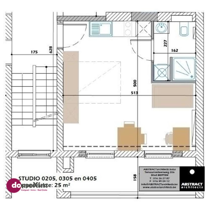 Modern furnished studio, suitable for one person, in the center of Leuven