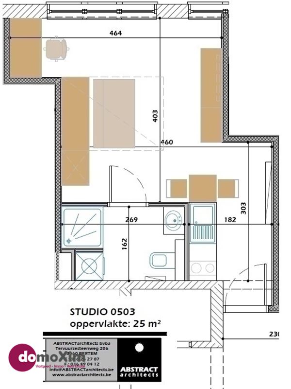 Moderne gemeubelde studio, geschikt voor één persoon, in het centrum van Leuven