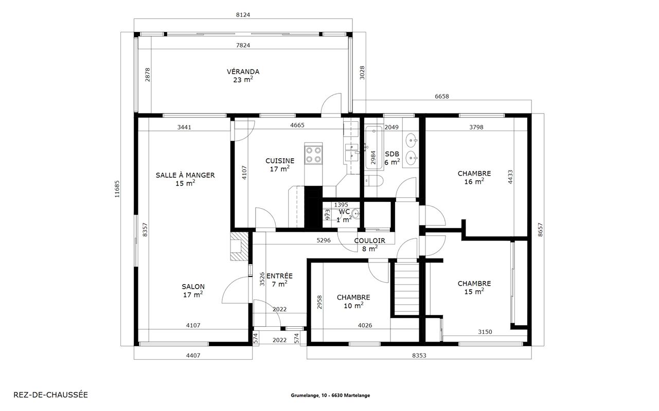 Vierkant huis gelegen in een woonwijk