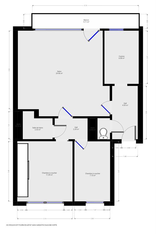Appartement à NAMUR (2 chambres)