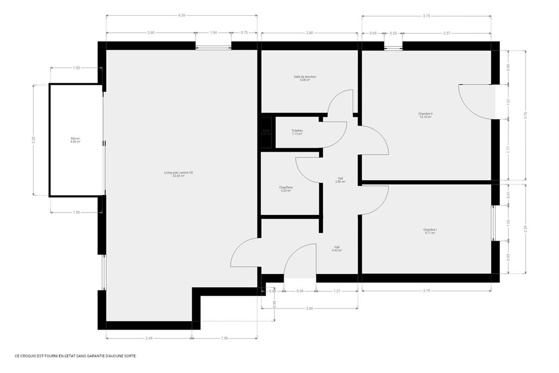 Appartement à VITRIVAL (2 chambres)