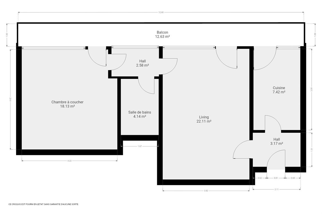 Appartement à NAMUR (1 chambre)