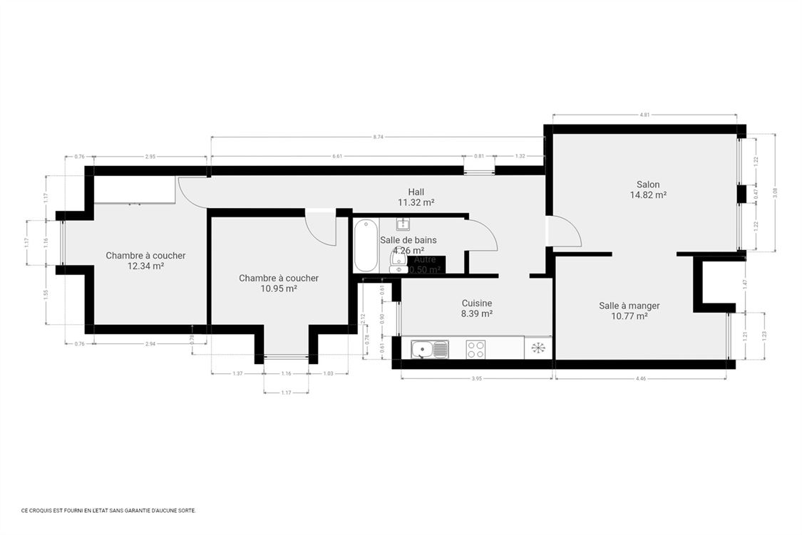 Appartement à Namur (2 chambres)