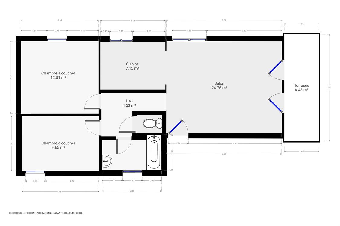 Appartement à BOIS-DE-VILLERS (2 chambres)