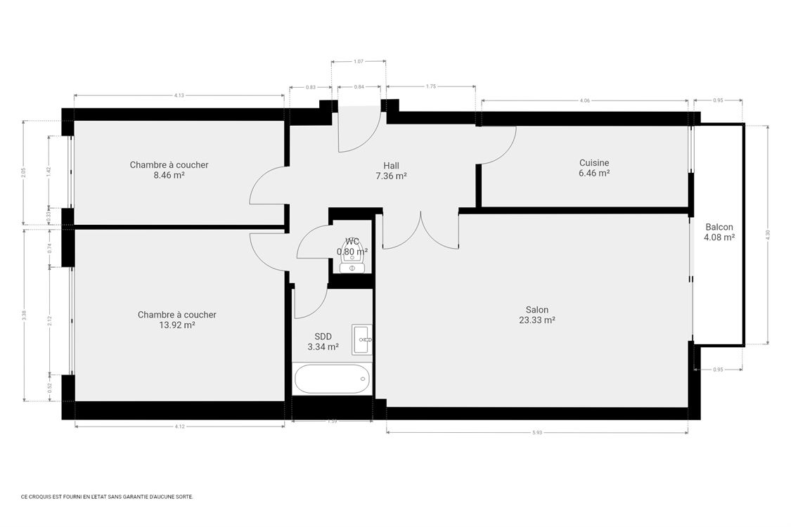 Appartement à NAMUR (2 chambres)