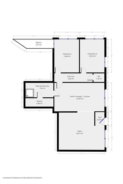 Appartement à FLOREFFE (2 chambres)