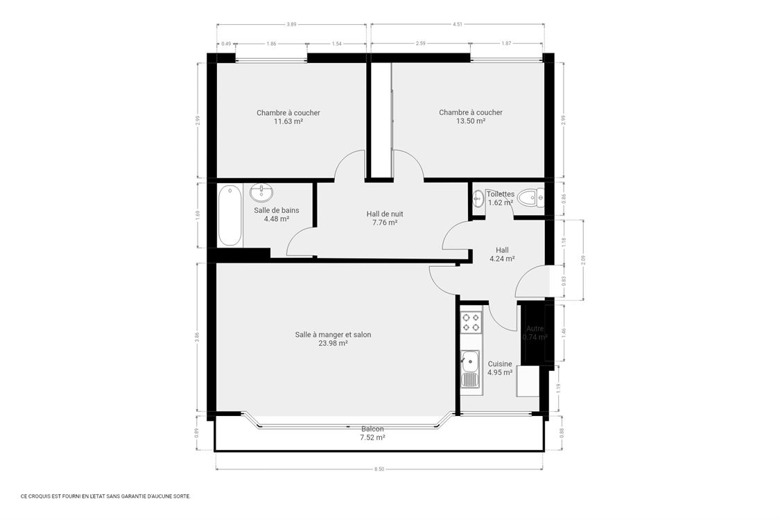Appartement à JAMBES (2 chambres)