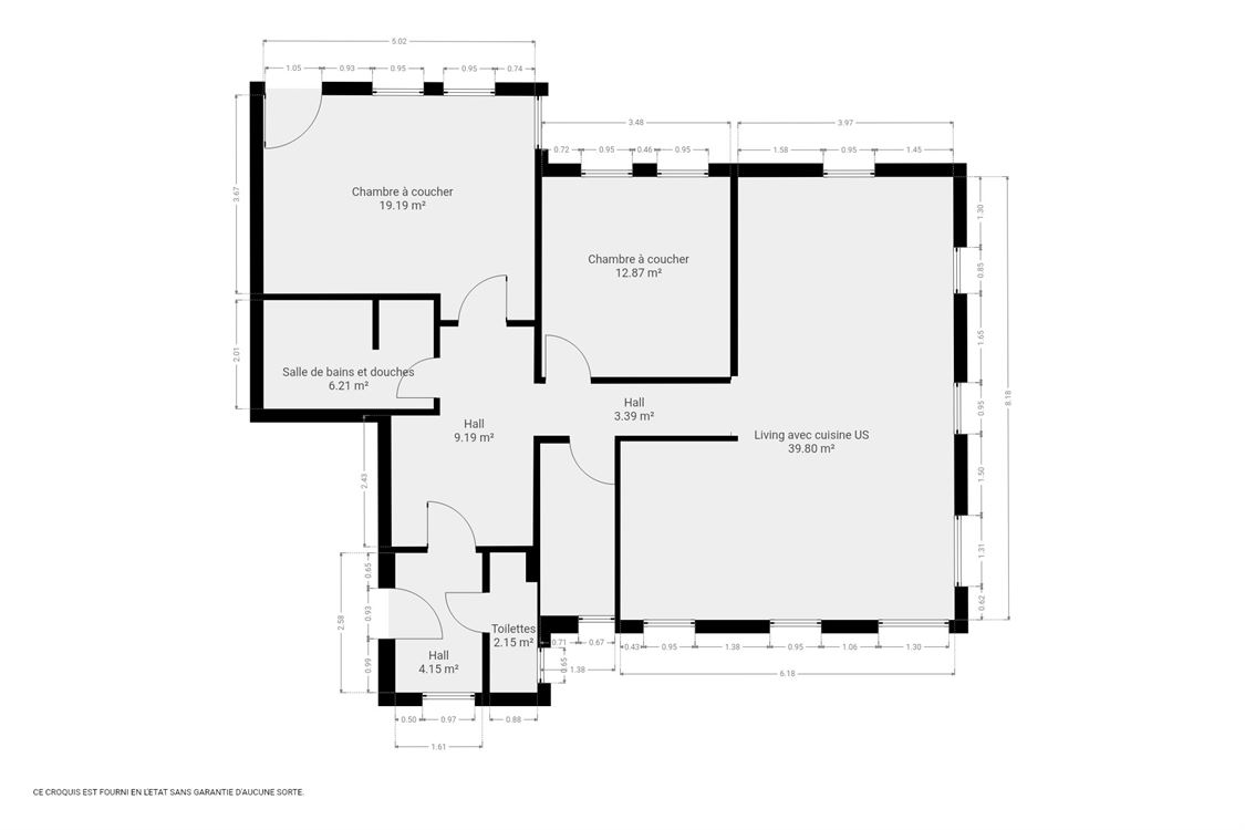 Appartement à GODINNE (2 chambres)