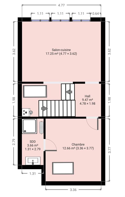 Appartement à Namur (2 chambres)