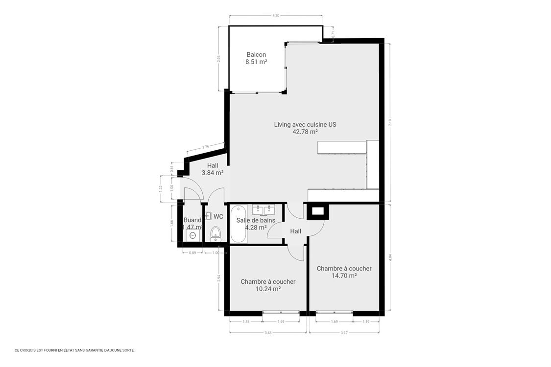 Appartement à PROFONDEVILLE (2 chambres)