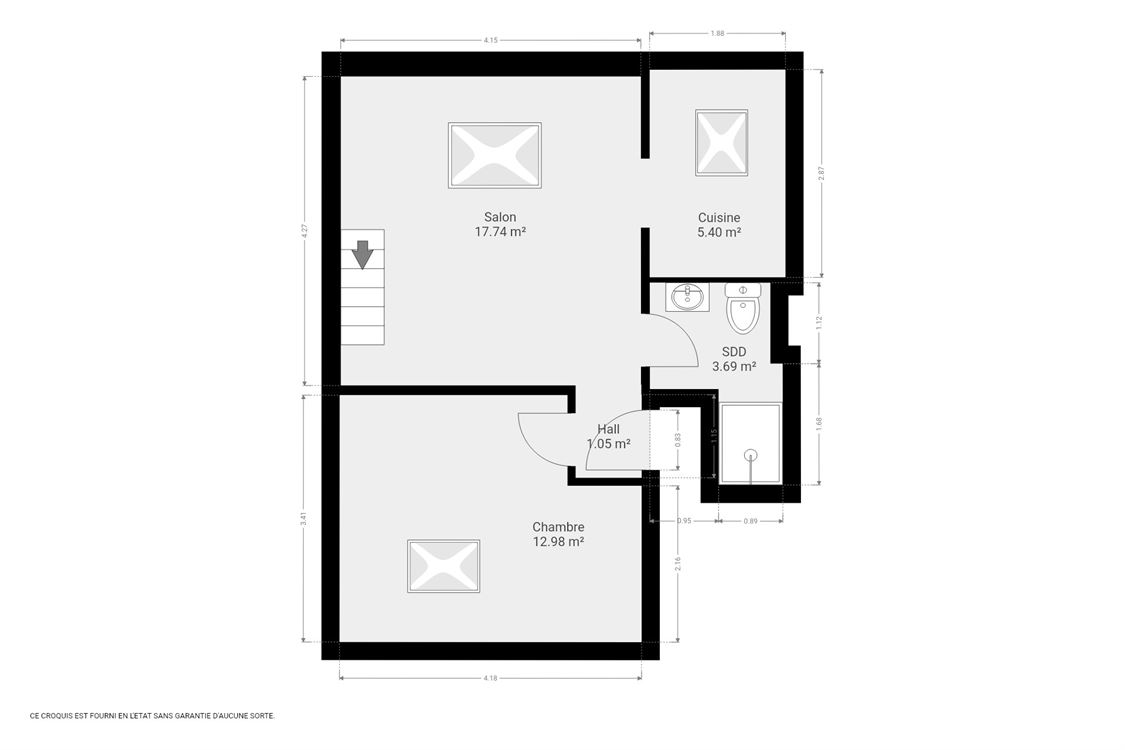Appartement à NAMUR (2 chambres)