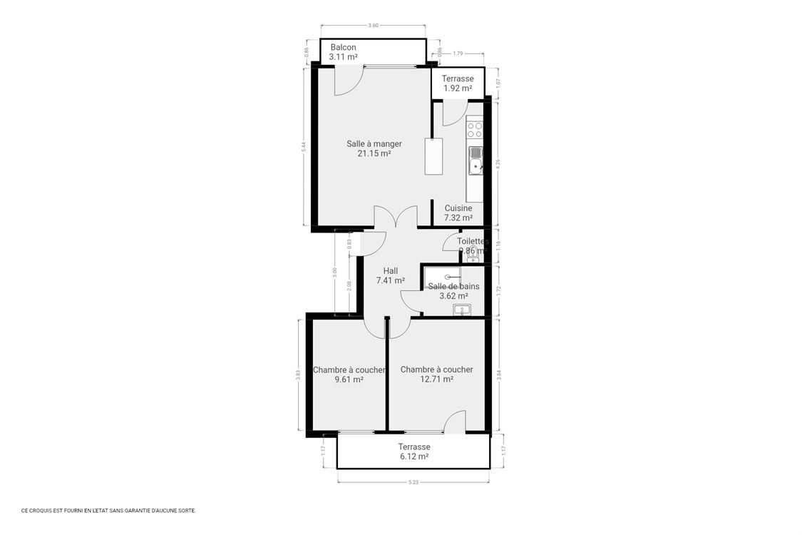 Appartement à JAMBES (2 chambres)