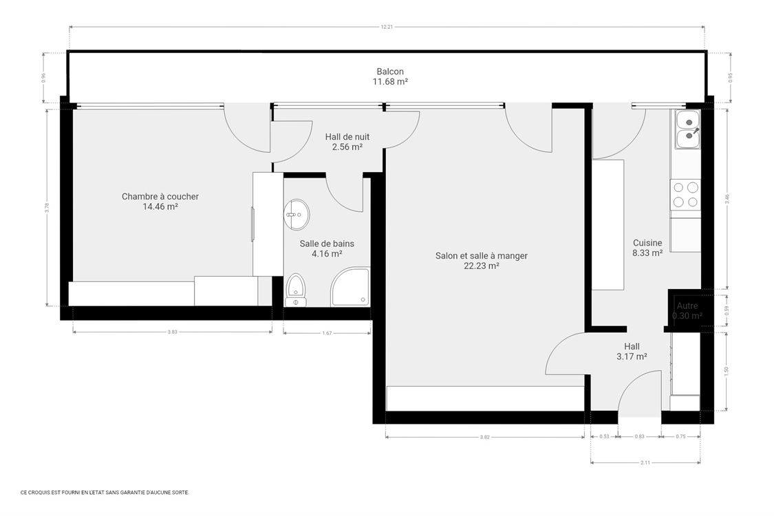 Appartement à NAMUR (1 chambre)