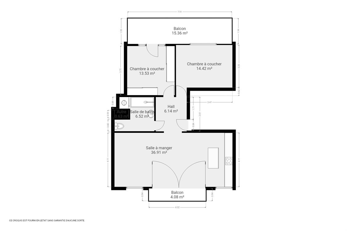 Appartement à Namur (2 chambres)