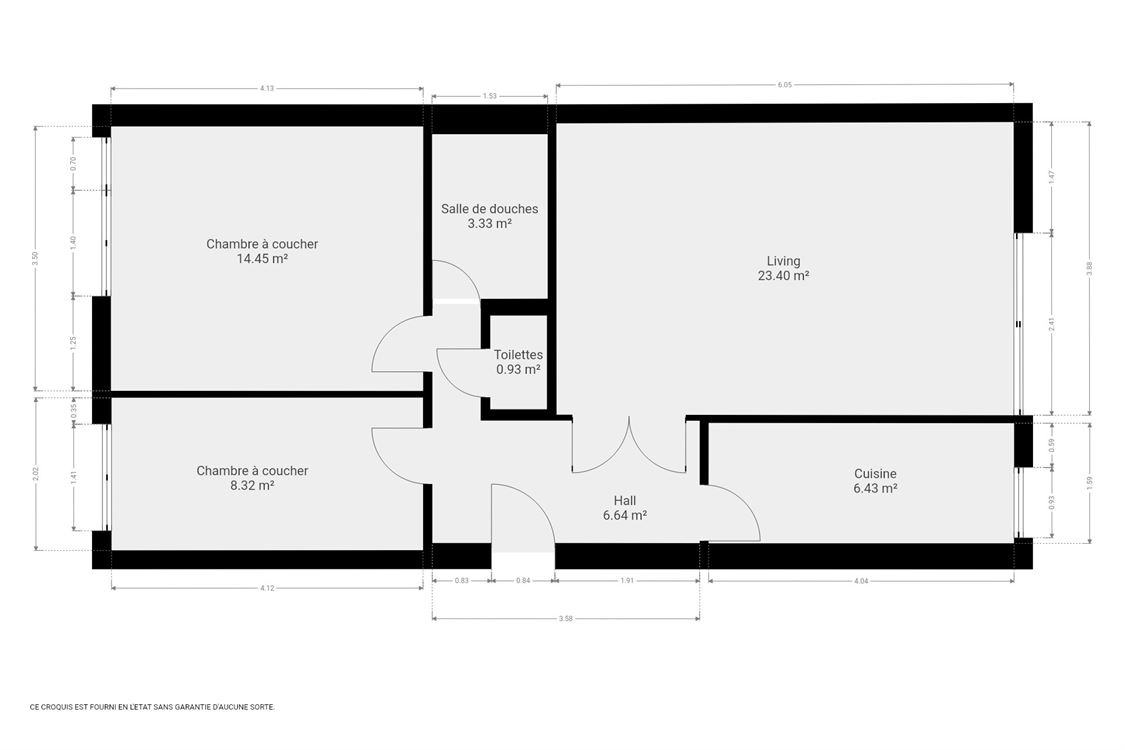 Appartement à NAMUR (2 chambres)