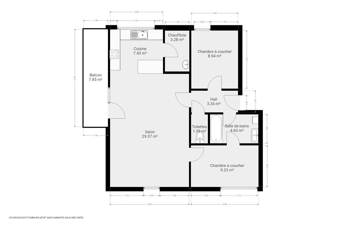 Appartement à Cognelée (2 chambres)