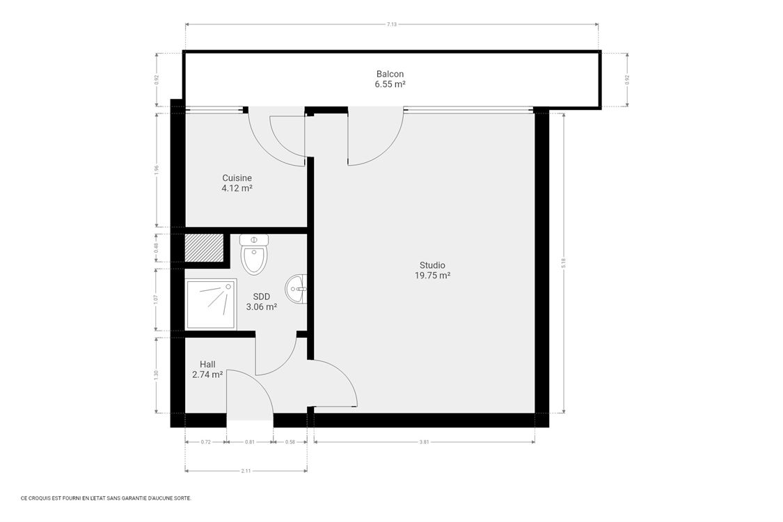 Studio à NAMUR (0 chambre)