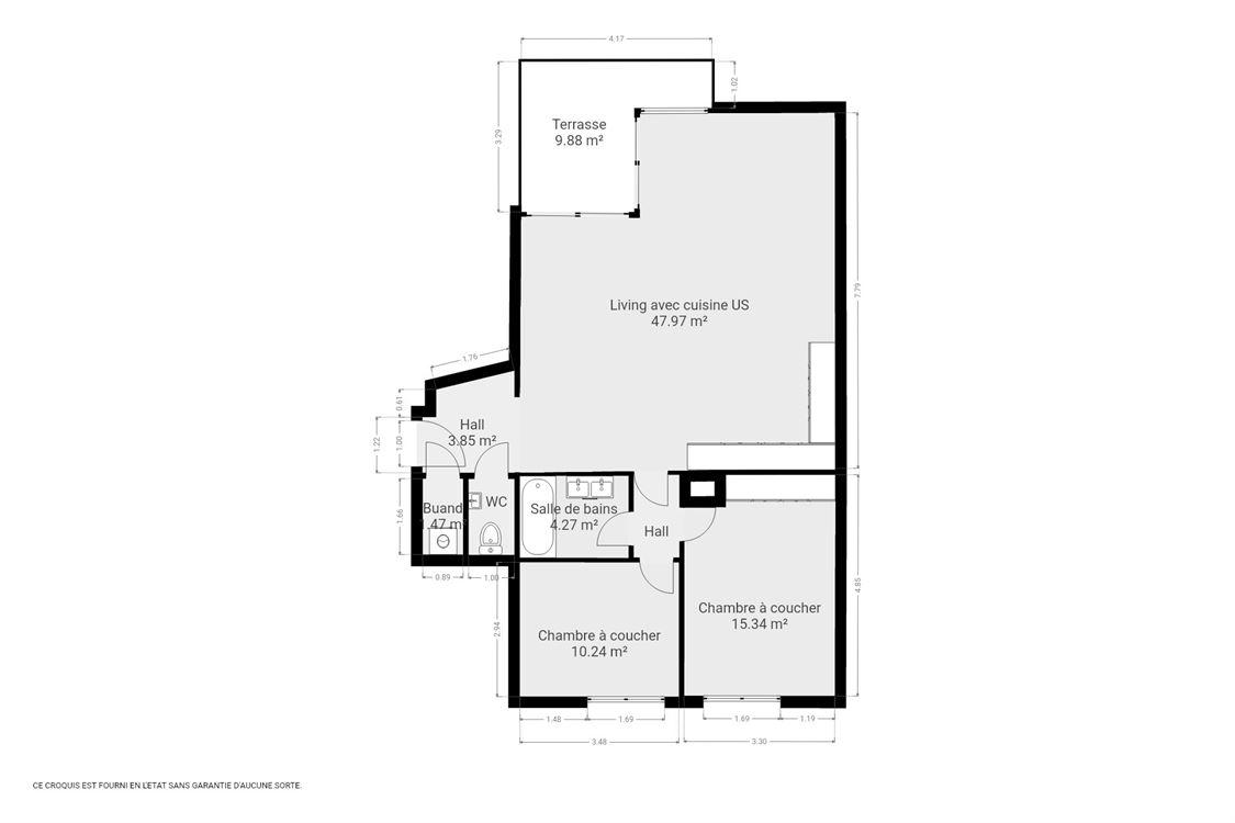 Appartement à Profondeville (2 chambres)