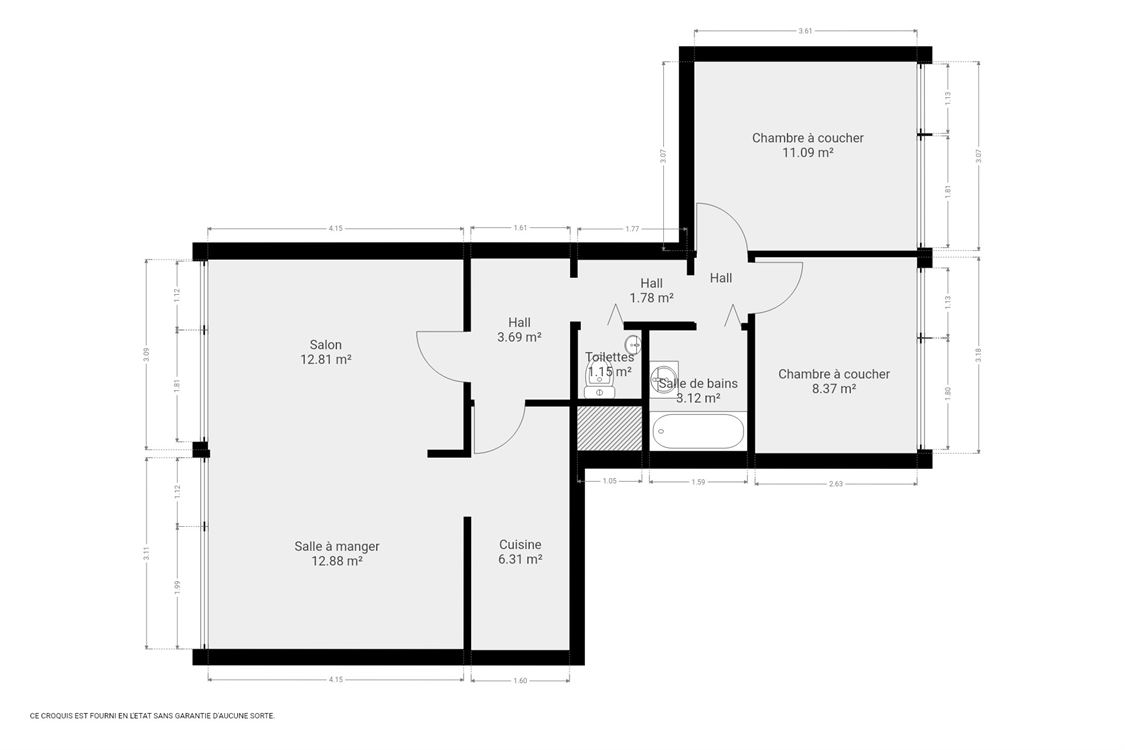 Appartement à JAMBES (2 chambres)