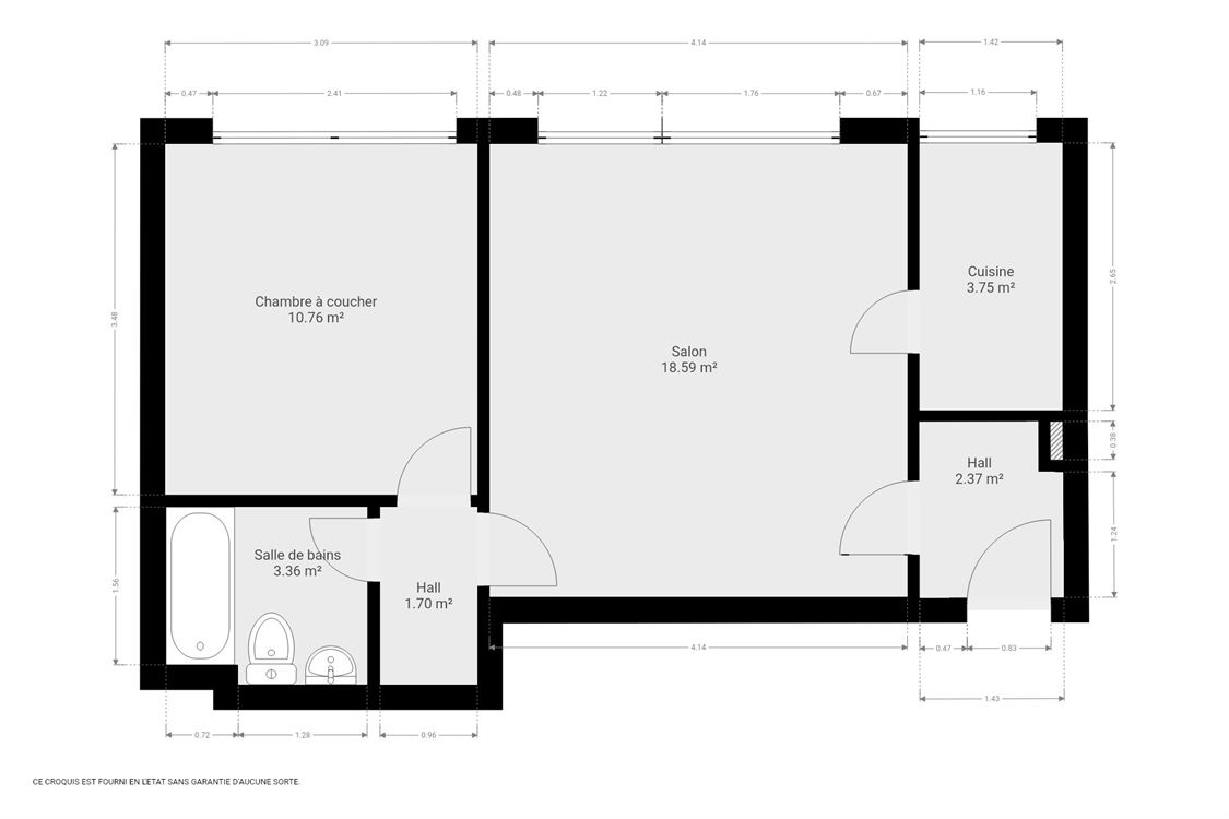 Appartement à JAMBES (1 chambre)