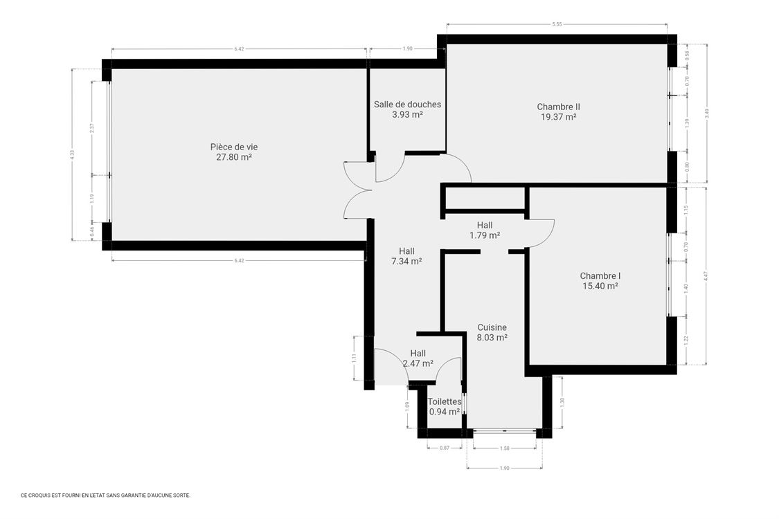Appartement à Jambes (2 chambres)