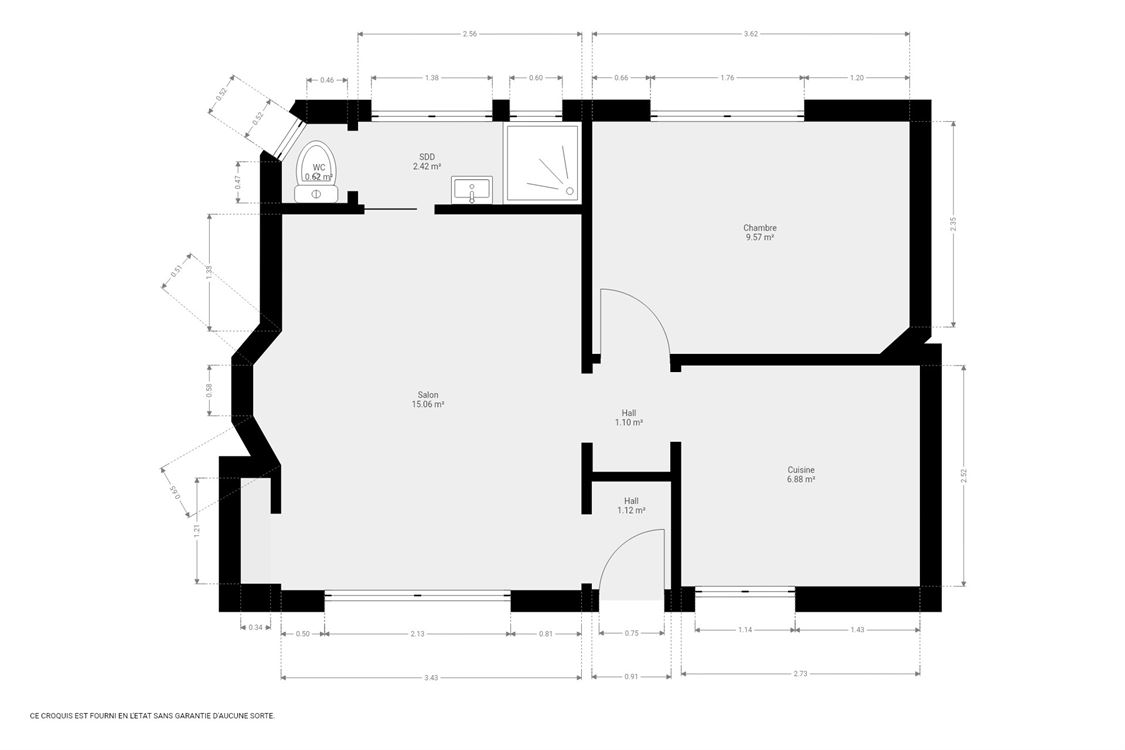 Appartement à Liège (1 chambre)