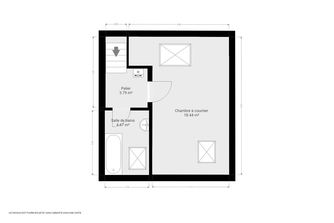 Appartement à BOUGE (1 chambre)